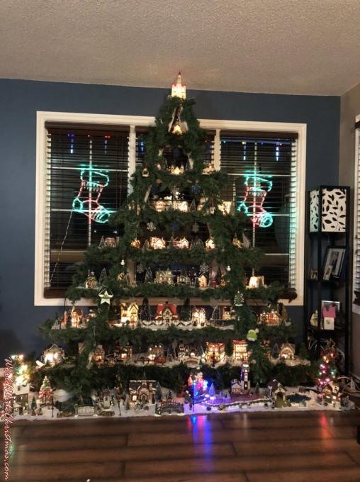 Christmas village tree (Vauxhall Alberta Canada )